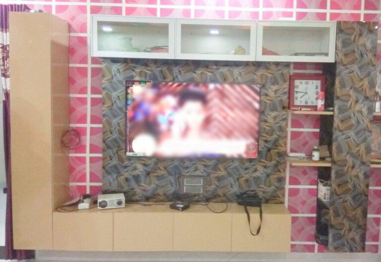 tv design on wall