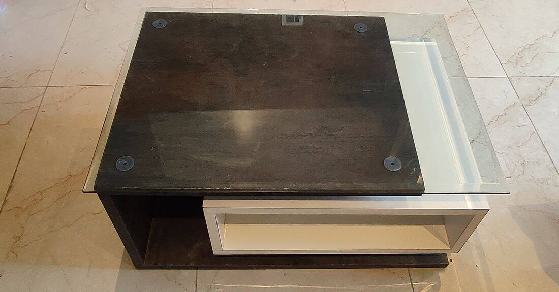 glass coffee table square